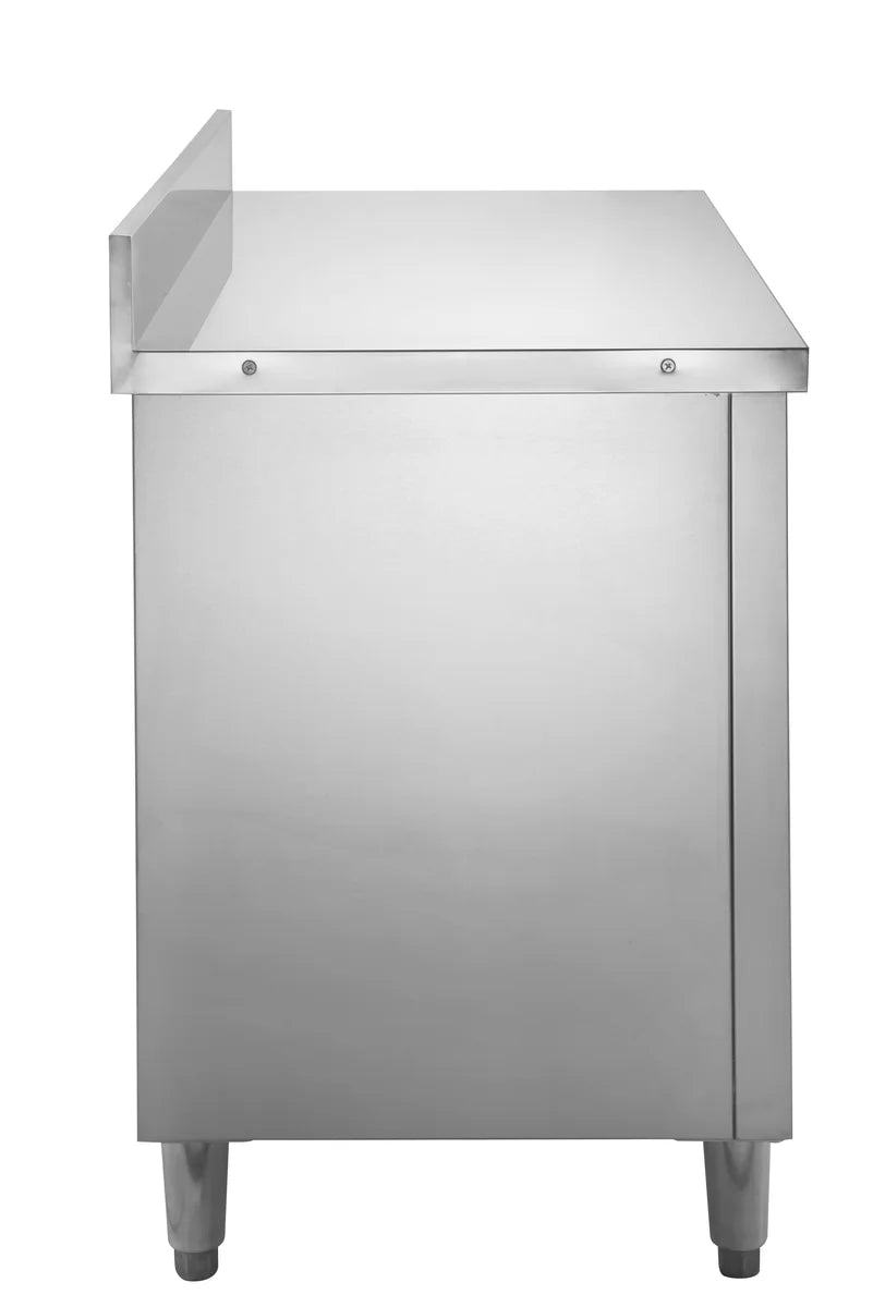 Edelstahl Arbeitsschrank Basic 160x70 mit Aufkantung 100 mm