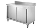 Edelstahl Arbeitsschrank Basic 140x60 mit Aufkantung 100 mm