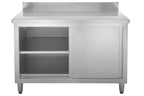 Edelstahl Arbeitsschrank Basic 140x60 mit Aufkantung 100 mm