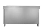 Edelstahl Arbeitsschrank Basic 200x60 mit Aufkantung 100 mm