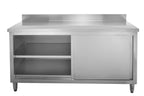 Edelstahl Arbeitsschrank Basic 180x70 mit Aufkantung 100 mm