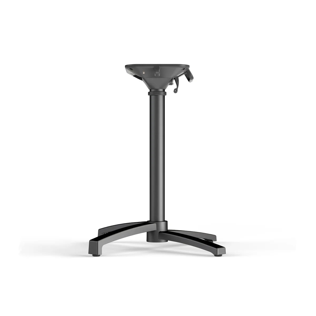 Feros X Cross Terrassentisch Schwarz gestell + Schwarz HPL Ø70 cm