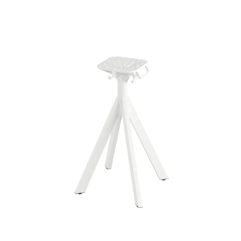 Feros Infinity Terrassentisch Weiß frame + Schwarz HPL Ø70 cm