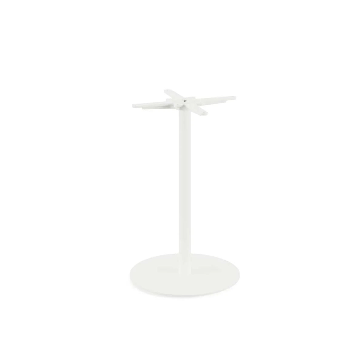Feros Urban Terrassentisch Weiß frame +  Schwarz HPL Ø70 cm