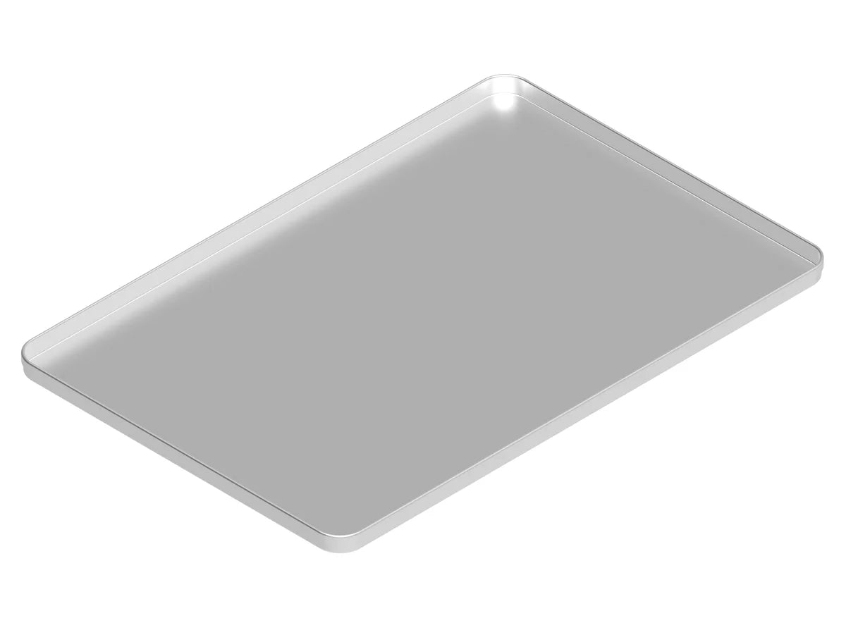 Tecnoeka Aluminiumblech KTF9P, 600x400 mm, 37 mm tief, mit 5 Baguette-Mulden, gelocht