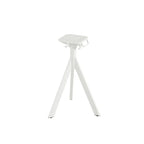 Feros Infinity Tripod Terrassentisch Weiß frame + Midnight Marble HPL Ø70 cm