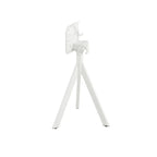 Feros Infinity Tripod Terrassentisch Weiß frame + Midnight Marble HPL 70x70 cm