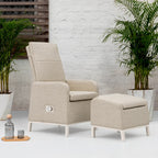 barths Riga – Relaxsessel mit Fußhocker Sand