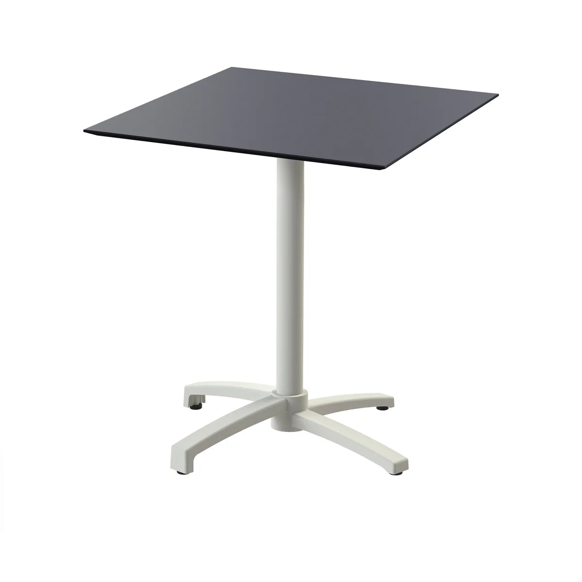 Feros X Cross Terrassentisch Sand gestell + Schwarz HPL 70x70 cm