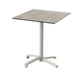 Feros X Cross Terrassentisch Sand gestell + Moonstone HPL 70x70 cm