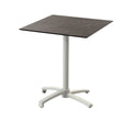 Feros X Cross Terrassentisch Sand gestell + Midnight Marble HPL 70x70 cm