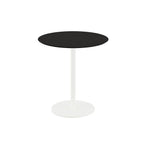 Feros Urban Terrassentisch Weiß frame +  Schwarz HPL Ø70 cm