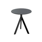 Feros Infinity Tripod Terrassentisch Schwarz frame + Schwarz HPL Ø70 cm