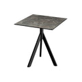 Feros Infinity Tripod Terrassentisch Schwarz frame + Galaxy Marble HPL 70x70 cm