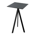 Feros Infinity Tripod Stehtisch Schwarz frame + Schwarz HPL 70x70 cm