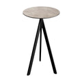Feros Infinity Tripod Stehtisch Schwarz frame + Moonstone HPL Ø70 cm