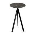 Feros Infinity Tripod Stehtisch Schwarz frame + Galaxy Marble HPL Ø70 cm
