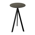 Feros Infinity Tripod Stehtisch Schwarz frame + Midnight Marble HPL Ø70 cm