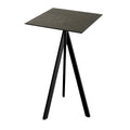 Feros Infinity Tripod Stehtisch Schwarz frame + Midnight Marble HPL 70x70 cm