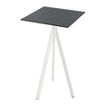 Feros Infinity Tripod Stehtisch Weiß frame + Schwarz HPL 70x70 cm
