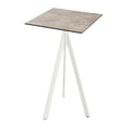 Feros Infinity Tripod Stehtisch Weiß frame + Moonstone HPL 70x70 cm
