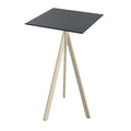 Feros Infinity Tripod Stehtisch Sand frame + Schwarz HPL 70x70 cm