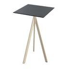 Feros Infinity Tripod Stehtisch Sand frame + Schwarz HPL 70x70 cm