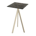 Feros Infinity Tripod Stehtisch Sand frame + Galaxy Marble HPL 70x70 cm