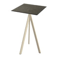 Feros Infinity Tripod Stehtisch Sand frame + Midnight Marble HPL 70x70 cm