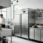 Gastronomie Tiefkühlschrank ECO 1400 GN 2/1 Monoblock, 1350 Liter Kühlraumvolumen, 6 verstellbare Einlegeböden, Robuste Bauweise, Edelstahl