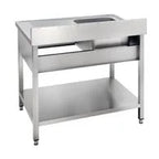 Spültisch Basic 10x6 mit 1 Becken links, Aufkantung und Grundboden