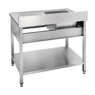 Spültisch Basic 10x6 mit 1 Becken links, Aufkantung und Grundboden