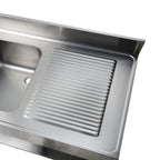 Spültisch Basic 10x6 mit 1 Becken links, Aufkantung und Grundboden