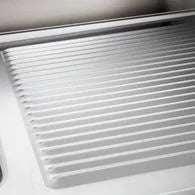 Spültisch Basic 10x6 mit 1 Becken links, Aufkantung und Grundboden