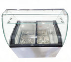 Speiseeisvitrine mit Glasaufsatz – 6 x 5 L – 273 L – inkl. Eisschalen