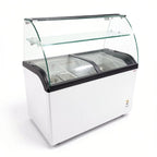 Speiseeisvitrine mit Glasaufsatz – 6 x 5 L – 273 L – inkl. Eisschalen