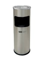 Standaschenbecher mit Abfalleimer - 30 Liter - Edelstahl