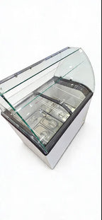 Speiseeisvitrine mit Glasaufsatz – 6 x 5 L – 273 L – inkl. Eisschalen