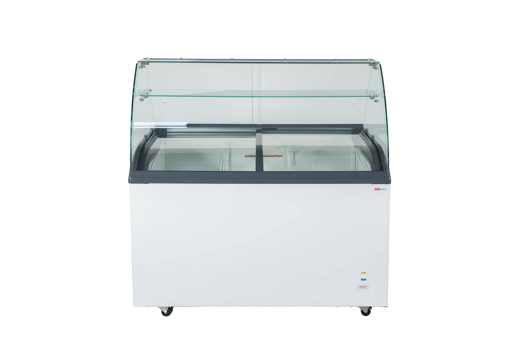 Speiseeisvitrine mit Sicherheitsglas – 9 x 5 L – 278 L