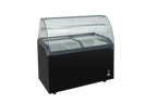 Speiseeisvitrine mit Glas-Schiebedeckel – 9 x 5 L – 278 L – schwarz