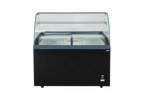 Speiseeisvitrine mit Glas-Schiebedeckel – 9 x 5 L – 278 L – schwarz