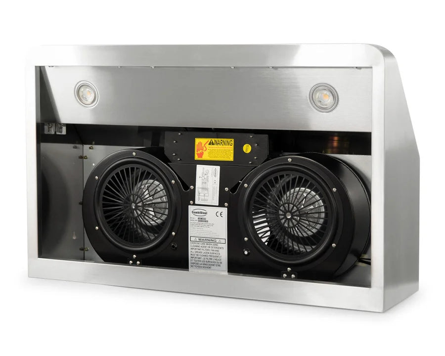 Dunstabzugshaube aus Edelstahl - mit Motor - 900 x 560 x 250 mm