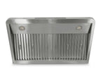 Dunstabzugshaube aus Edelstahl - mit Motor - 900 x 560 x 250 mm