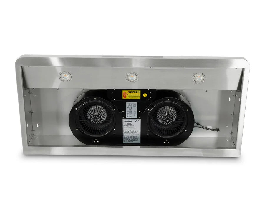Dunstabzugshaube aus Edelstahl - mit Motor - 1.200 x 560 x 250 mm
