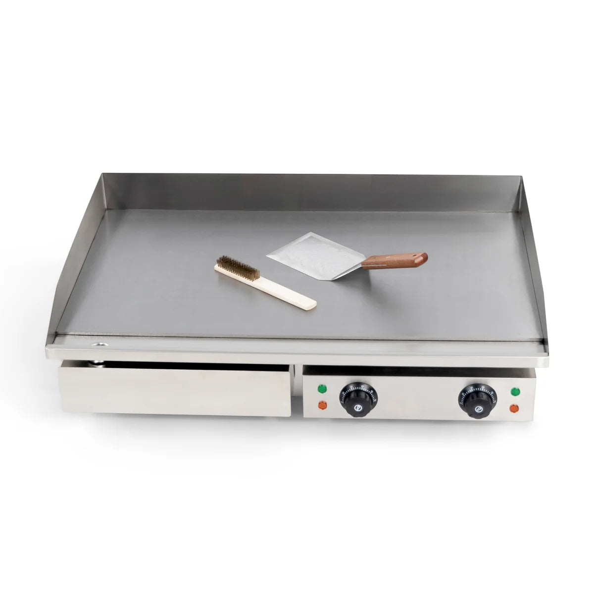 Elektro Grillplatte - 3,5 kW - Edelstahl - Glatt
