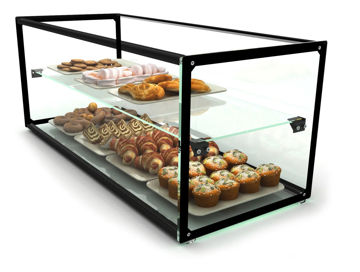 Kuchenvitrine aus gehärtetem Glas - 555 x 390 x 375 mm