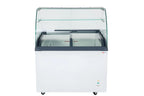 Speiseeisvitrine mit Glasaufsatz – 6 x 5 L – 273 L – inkl. Eisschalen