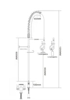 Einloch-Geschirrwaschbrause mit Hebel und Mischbatterie - 1.200 mm