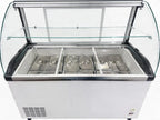 Speiseeisvitrine mit Sicherheitsglas – 9 x 5 L – 278 L