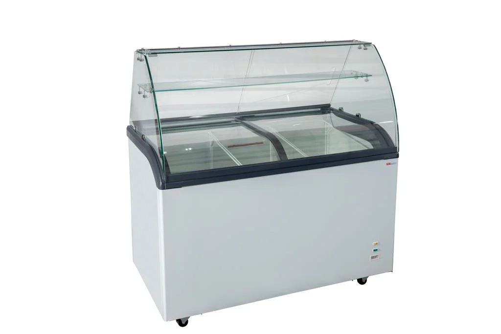 Speiseeisvitrine mit Sicherheitsglas – 9 x 5 L – 278 L